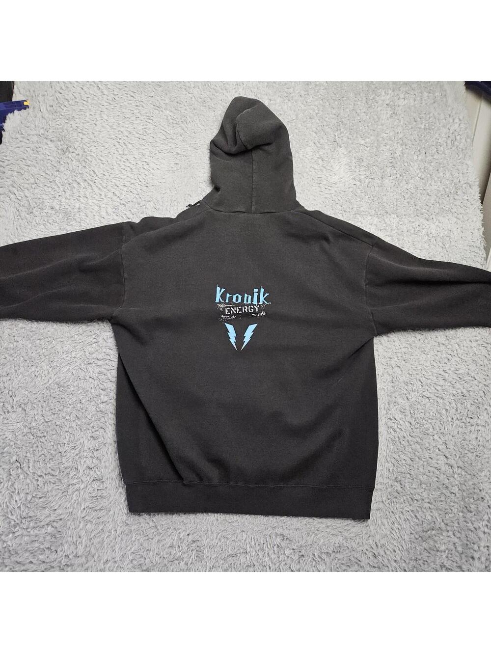Vintage Hoodie Y2K Kronik Energy Drink Full Zip Men XL Lee Sport 2003 *Spot